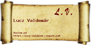 Lucz Valdemár névjegykártya